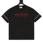 Gucci 3D Embroidered Web Short-Sleeve Top