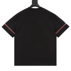 Gucci 3D Embroidered Web Short-Sleeve Top