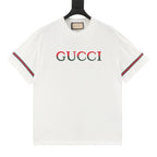 Gucci 3D Embroidered Web Short-Sleeve Top