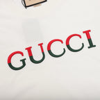 Gucci 3D Embroidered Web Short-Sleeve Top