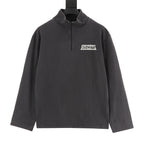 Balenciaga Half-Zip Sweatshirt Charcoal