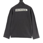 Balenciaga Half-Zip Sweatshirt Charcoal