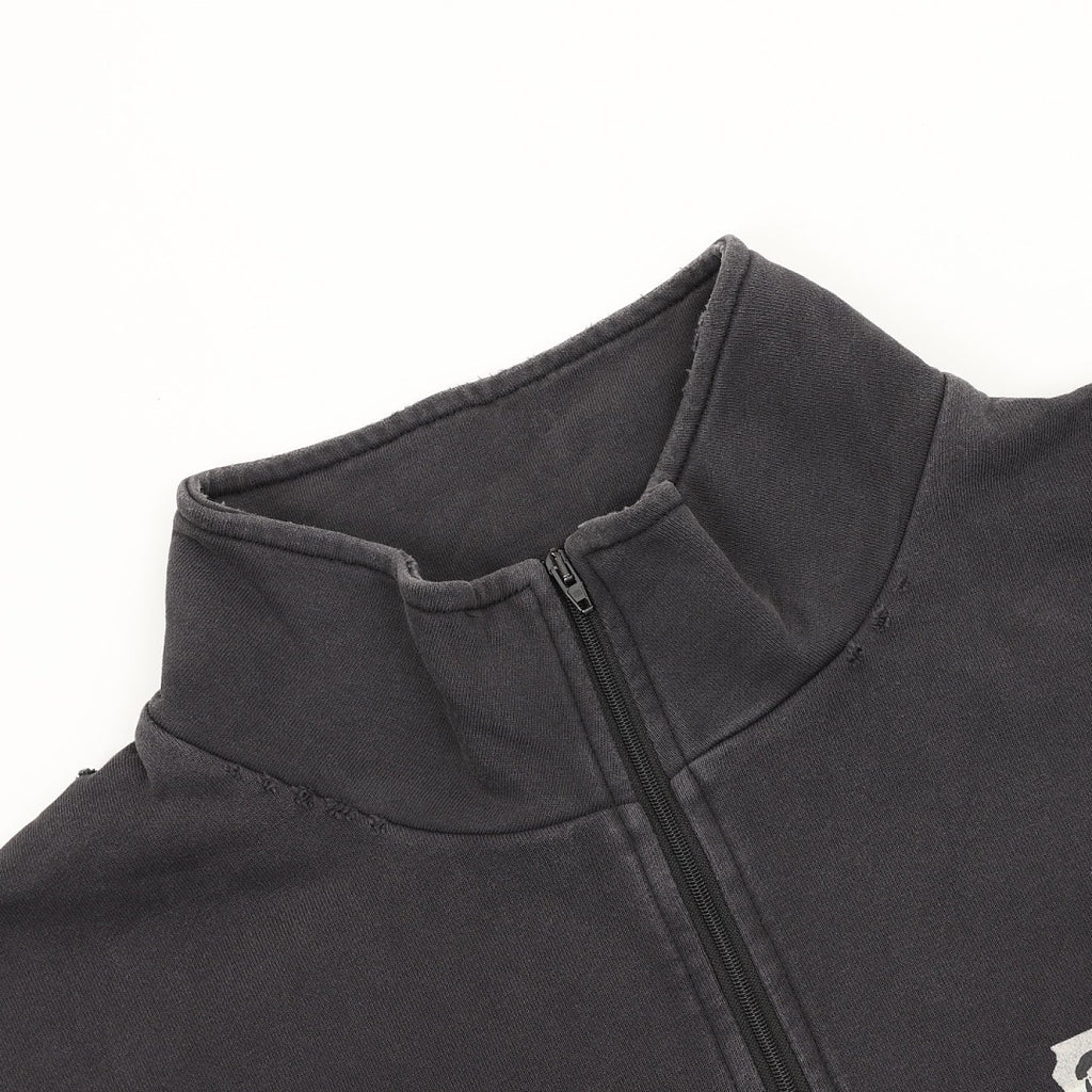 Balenciaga Half-Zip Sweatshirt Charcoal