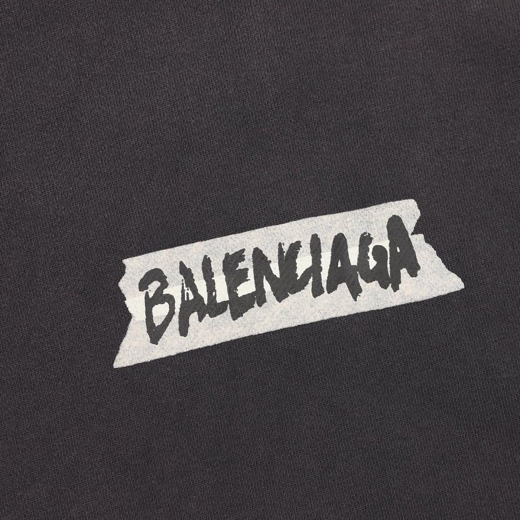 Balenciaga Half-Zip Sweatshirt Charcoal