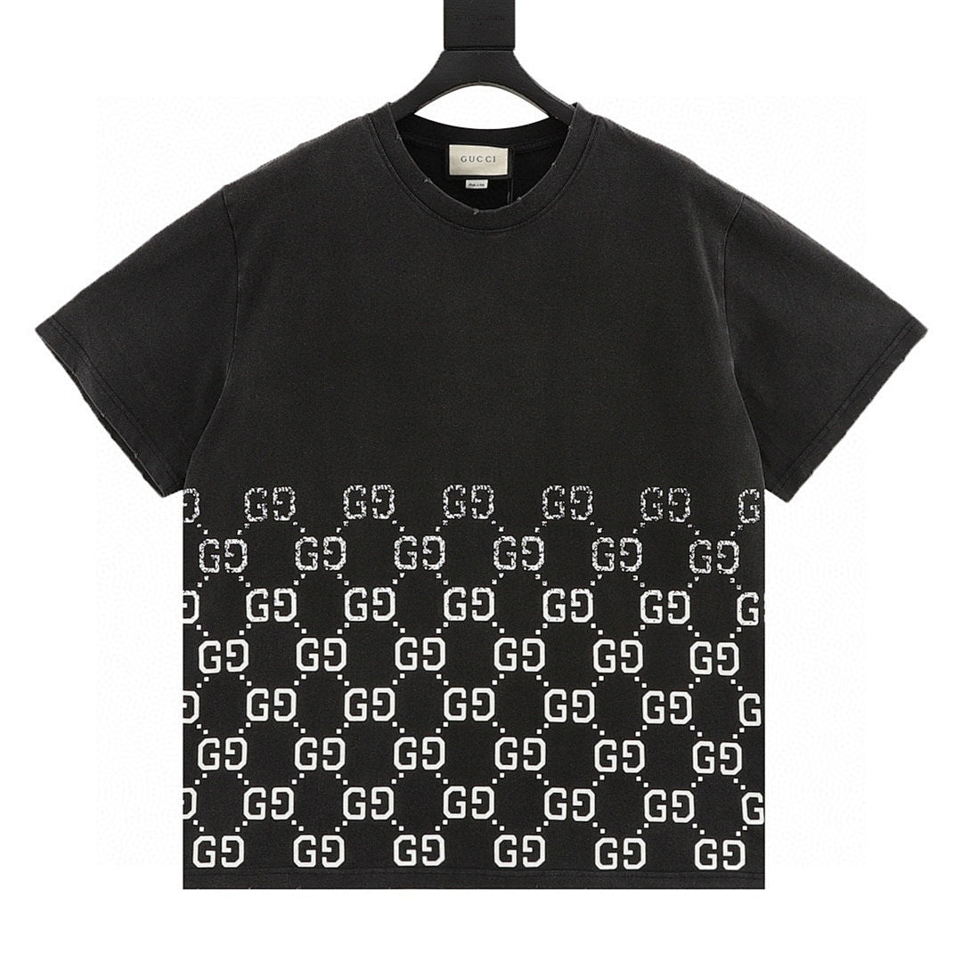 Gucci Double GG Print Gradient Short-Sleeve T-Shirt