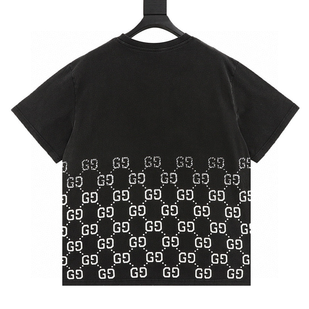 Gucci Double GG Print Gradient Short-Sleeve T-Shirt