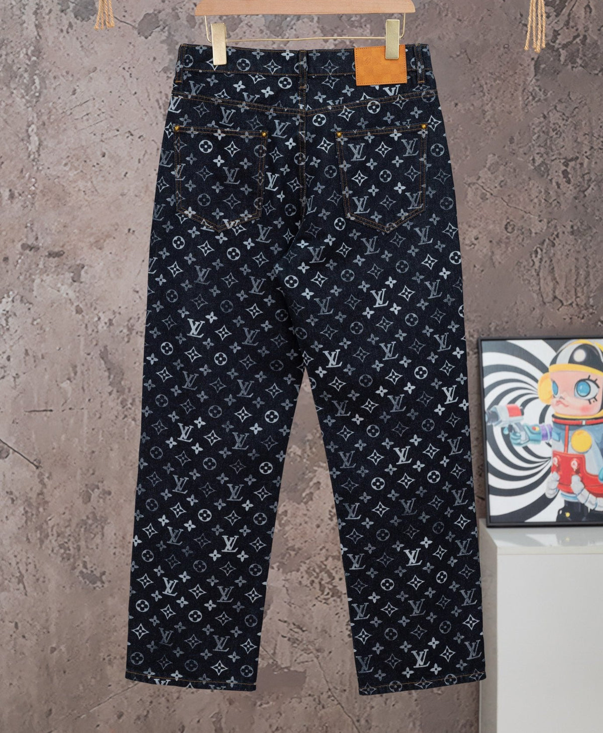 LOUIS VUITTON Monogram Jacquard Denim Jeans