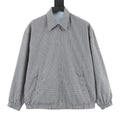 Prada Micro Check Harrington Jacket Grey