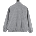 Prada Micro Check Harrington Jacket Grey
