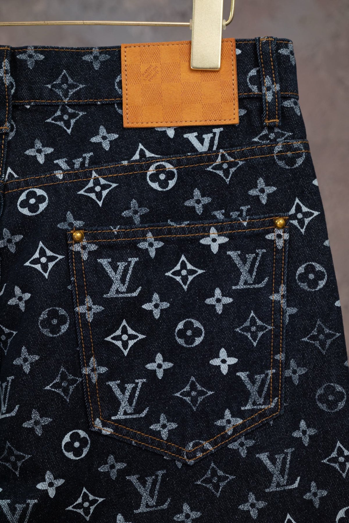LOUIS VUITTON Monogram Jacquard Denim Jeans