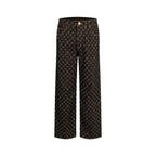 LOUIS VUITTON Monogram Wide-Leg Denim Jeans