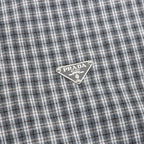 Prada Micro Check Harrington Jacket Grey