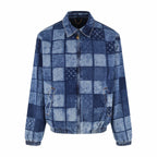 LOUIS VUITTON Monogram Patchwork Denim Harrington Jacket