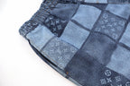 LOUIS VUITTON Monogram Patchwork Denim Shorts