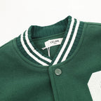 CELINE Triomphe C Logo Patchwork Embroidery Baseball Jacket