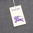 Burberry Vintage Check Half-Zip Knit Sweater — Grey Melange