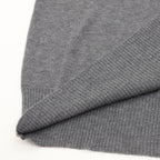 Burberry Vintage Check Half-Zip Knit Sweater — Grey Melange