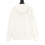 Louis Vuitton LV Leather Logo Knit Hoodie — Off White