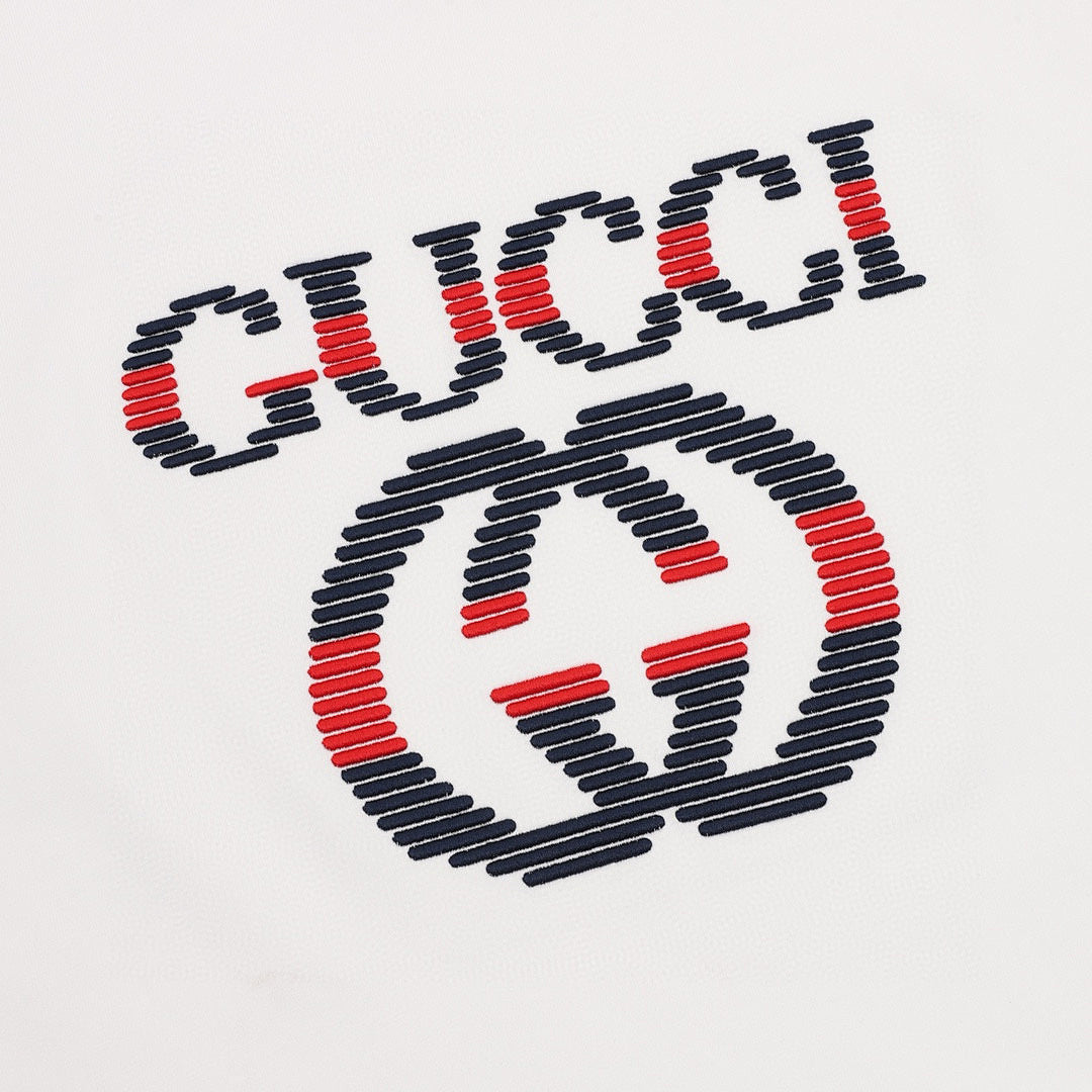 GUCCI 2026 New Arrival: Contrast-Color Heavyweight Embroidered T-Shirt