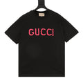 Gucci Pink Short-Sleeve Top with Embroidered Lettering