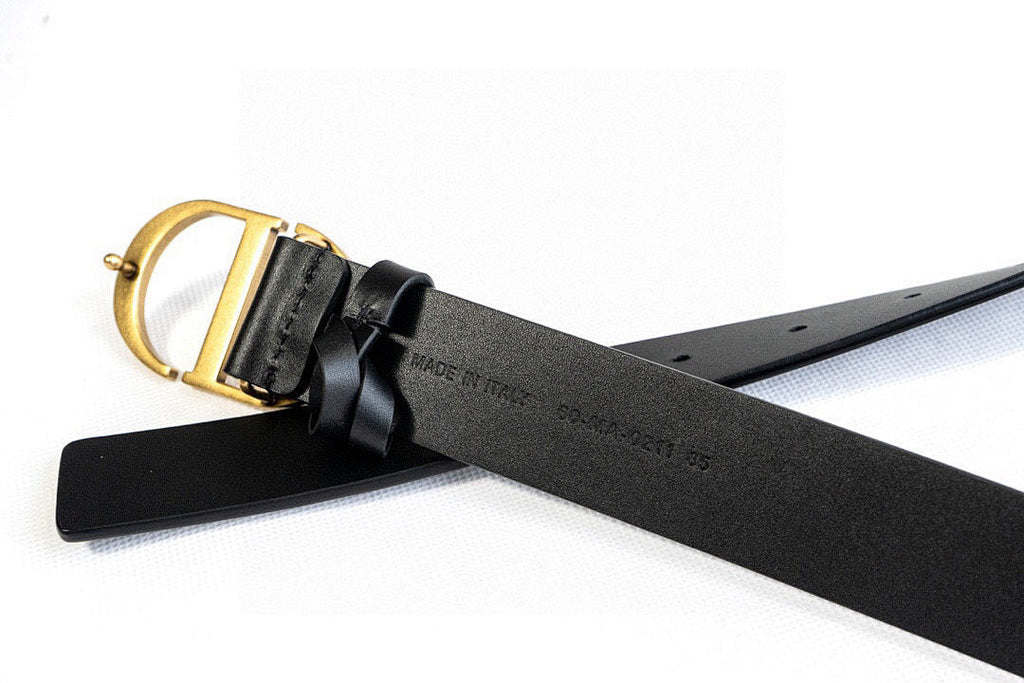 Dior Oblique Belt – Black Calfskin & CD Gold Buckle | French Luxury