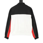 Puma Race Ahead Black White Red Colorblock Track Jacket