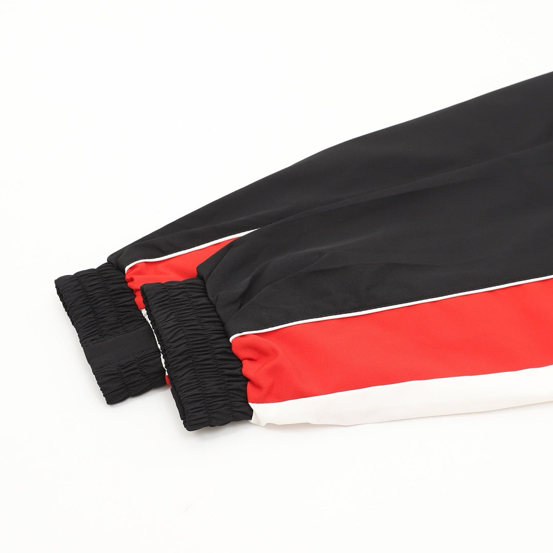 Puma Race Ahead Black White Red Colorblock Track Jacket