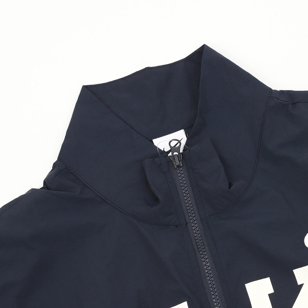 Nike Basketball Black Contrast-Lettering Track Jacket