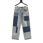 Louis Vuitton Distressed Patchwork Denim Trousers