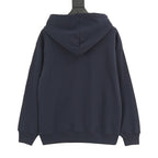 Louis Vuitton Navy blue Monogram-Trim Hoodie