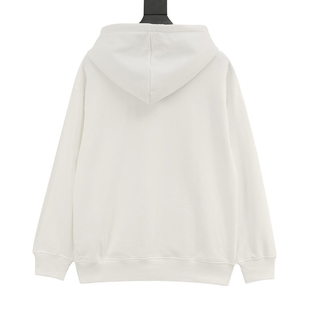 Louis Vuitton White Monogram-Trim Hoodie