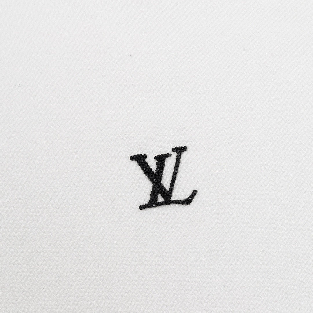 Louis Vuitton White Monogram-Trim Hoodie