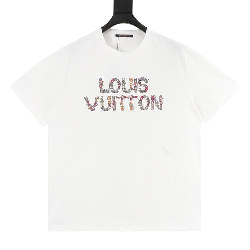 Louis Vuitton 26SS Mechanical Rainbow Label Logo Print Tee
