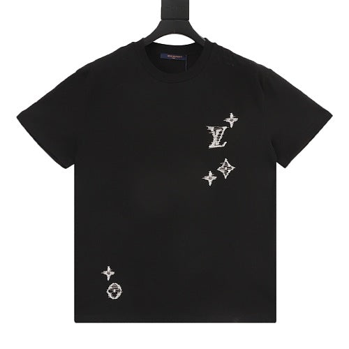 Louis Vuitton Monogram Front & Back Embroidered Short Sleeve T-Shirt