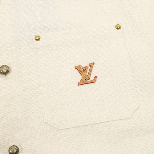 Louis Vuitton Leather-Blend Short-Sleeve Shirt