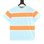 Louis Vuitton Orange & Blue Striped Short Sleeve T-Shirt