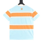 Louis Vuitton Orange & Blue Striped Short Sleeve T-Shirt