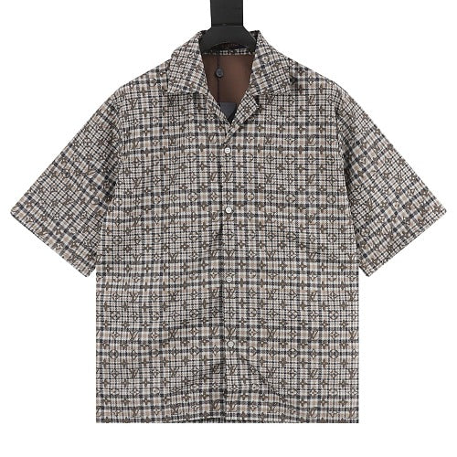 Louis Vuitton SS26 Monogram Check Short Sleeve Shirt