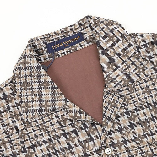 Louis Vuitton SS26 Monogram Check Short Sleeve Shirt