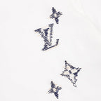 Louis Vuitton SS26 Monogram Print Dual-Placement LV Logo Embroidered T-Shirt
