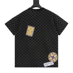Louis Vuitton 25SS Luggage Tag Damier Jacquard Knit Short-Sleeve Tee