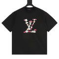 Louis Vuitton 26SS Cherry Blossom Embroidered LV Logo Short Sleeve T-Shirt