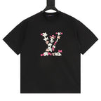Louis Vuitton 26SS Cherry Blossom Embroidered LV Logo Short Sleeve T-Shirt