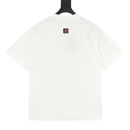 Louis Vuitton 26SS Cherry Blossom Embroidered LV Logo Short Sleeve T-Shirt