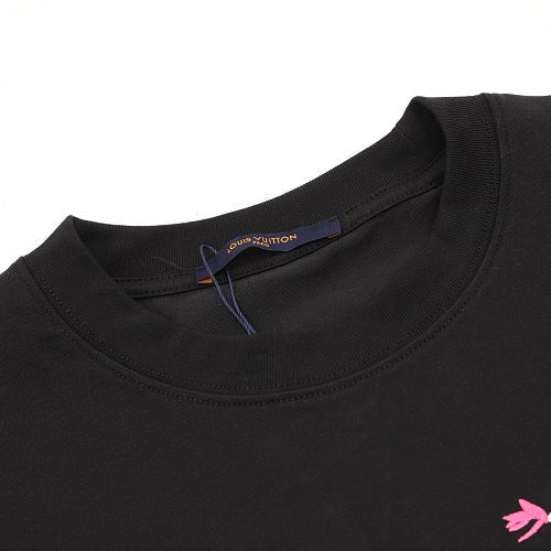 Louis Vuitton 26SS Cherry Blossom Embroidered LV Logo Short Sleeve T-Shirt
