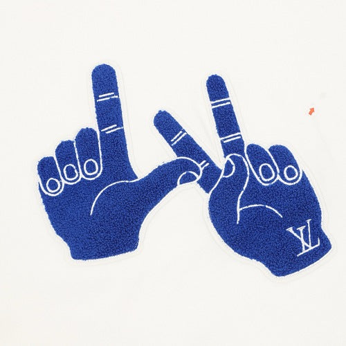Louis Vuitton 26SS Towel Embroidery Hand Gesture LV Knit T-Shirt
