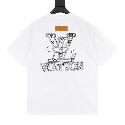 Louis Vuitton 26SS Front & Back LV Logo Embroidered T-Shirt