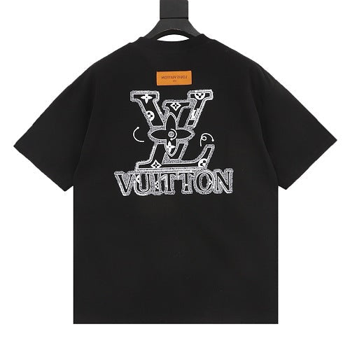 Louis Vuitton 26SS Front & Back LV Logo Embroidered T-Shirt