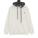 Louis Vuitton White Monogram-Trim Hoodie