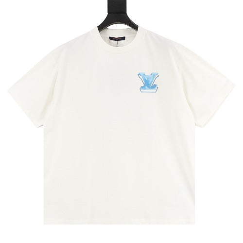 Louis Vuitton SS26 Ice Blue Crystal 3D LV T-Shirt